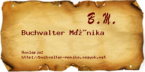 Buchvalter Mónika névjegykártya
